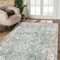 bamyum Zuleo Waschbarer Teppich Vintage Bedruckter Chenille-Druck Maschinell Hergestellt 160x230 cm, Multicolor Schlafzimmer, Antibakteriell Antirutschunterlage Küchenteppich