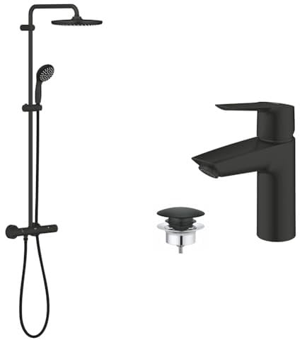 GROHE Vitalio Start System 250 - Duschsystem & QUICKFIX Start - Einhand- Waschtischarmatur