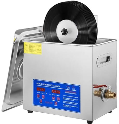 kaileFURN 6.5L Vinyl Records Cleaning Machine,180W Vinyl Record Washing Cleaning Machine, Commercial Ultrasonic Cleaner, Clean 1-6 Records at Once, Popular Among Vinyl Record Collectors