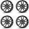 4x Borbet Felgen W 7x17 ET43 5x112 black polished glossy kompatibel mit Seat Altea Ateca Cupra Leon ST Cupra Leon Exeo Leon Tarraco Toled