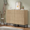 UEV Kommode mit Schublanden, 2er Set, 120 x 34,5 x 92cm, Schrank mit 4 Schubladen, Schmal Kommode,Aufbewahrungskommode,Schrank für Wohnzimmer,Schlafzimmer,Flur(Natur)