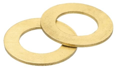 QUARKZMAN M22 Rondelle Plate, 5 Pcs Rondelles Plates à Anneau en Laiton 38mm OD 2mm Épais Joint d'Étanchéité en Métal pour Vis, Boulons, Écrous