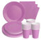 PARTY GO Stoviglie per feste, accessori per feste, set di decorazioni per compleanni, feste per bambini, stoviglie da 24 9, piatti di carta da 24 7, piatti di carta, 24 bicchieri di carta, 24