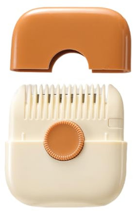 2-in-1 Haarschneider & Kamm für Kinder - Austauschbare Klinge Split Ends Trimmer und Taschenkamm, Multifunktionale Haarschneidemaschine für Mädchen, Orange
