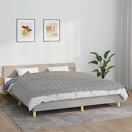 Sufrk Gewichtsdecke Weighted Blanket Schwere Decke Zum Schlafen Schwere Decke Grau 155x220 cm 11 kg Stoff - 350723