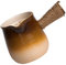 GRADENEVE Ceramic Turkish Coffee Pot Pour Spout Capacity Coarse Pottery Design for Stovetop Use and Dry Teapot for Outdoor Camping and Tea Brewing