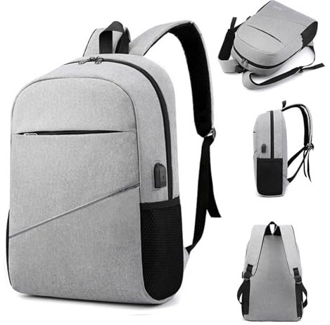 Backpack, Laptop Backpack with USB Charging Port Anti Theft Backpack Nordace Backpack UK for Men and Women (Grey)