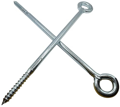 HAFD M12 x 300mm Scaffolding Eye Bolts Zinc Plated Steel Heavy Duty Eyebolts for Securing Scaffold Tie Ins and Lifting Applications Strong and Durable for Outdoor Construction Use Pack of 2