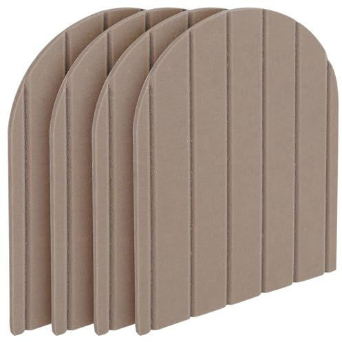 GDWD Wandpaneele Gepolstert, 4er Set 43cmx32cm Filz Polsterpaneel, 3D Wandkissen Wandpolster Bettkopfteil Aufprallschutz Wandverkleidung Decor für Kinderzimmer Schlafzimmer Wohnzimmer (Kaffeebraun)