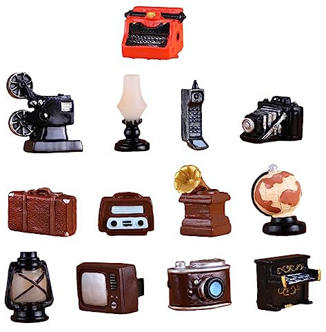 Garneck Retro Harz Miniatur Klavier Player Für Puppenhaus Dekor Kinder Spielzeug Vintage Wohnaccessoires Sicher Und Langlebig Für Kreative Bastelprojekte