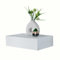 Fizporium Modern 1 Drawer Wall Shelf - White, Wall-Mounted Floating Shelf with Drawer, Minimalist Storage Solution for Bedroom, Living Room, or Office, Compact Wall Shelf for Books, Glasses & Remotes