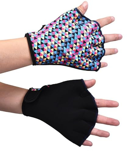 Gants de Natation Gants Palmés de Plongée Gants d'Entraînement Natation Gants Aquatiques Résistant à l'eau Palmés en Néoprène Surf pour Enfant Adulte
