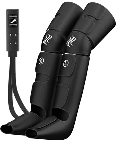 Lillo Leg Massager, Leg Massager with Foot & Knee Heat, Leg Massagers for Pain and Circulation, Adjustable Recovery Boots with 3 Intensities & Modes, Ideal for Home or Office Use