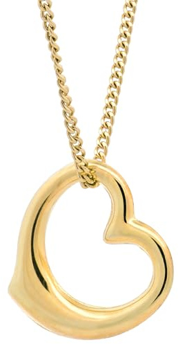 Gold Anhänger Swingheart mit Goldkette massiv 333-8 Karat Gold, Kettenlänge:36 cm Kindergröße