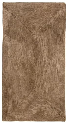 HAMID Alfombra Nansa Interior/Exterior Pet Reciclado – Lavable y Resistente al Agua – Ecológica y Sostenible – Ideal para Terraza, Jardín o Salón (110x60cm, Marrón)
