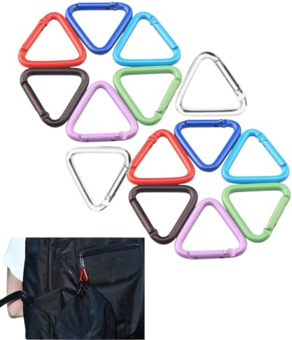 Karabiner Herz 20 Stück Aluminium Karabinerhaken Klein Bunt Karabiner | Karabiners Schlüsselanhänger für Camping Angeln Berge Besteigen Wandern Reisen (6 Farben)