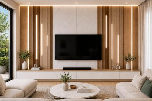 Kelsey Stores 6 Pcs Acoustic Wall Panels LED Strips LED Lights 2 X 60cm2 X 90cm 2 X 150cm
