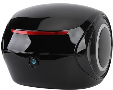 32L Robustes Motorrad-Topcase, Wasserabweisender, Tragbarer Kofferraum für Elektrofahrrad, Roller (Black)