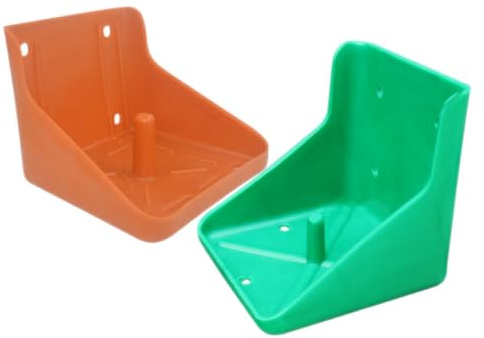 Zerodeko Scatola Fori Fissi Multipli per Blocchi di Sale per Bestiame 2 Pezzi in Plastica Verde Facile da Montare per Uso in Fattoria e Interno