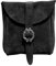 Andracor Mittelalter LARP Zubehör kleine Veloursleder Gürteltasche aus echtem Leder - 10 x 10 cm - schwarz