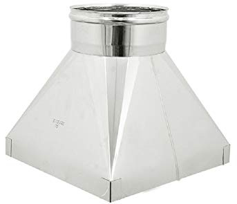 Tramoggia per canna fumaria in acciaio inox (DN 250 base 300x300)