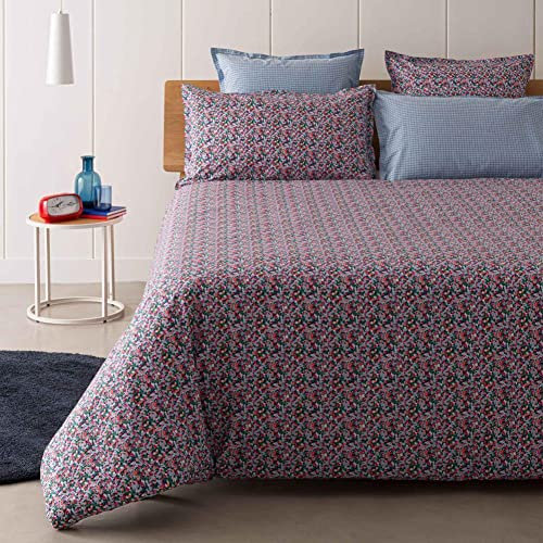 Tommy Hilfiger Tropical Flowers Bettwäsche-Garnitur Farbe Sky Größe 135x200+80x80 Wendebettwäsche Blumen