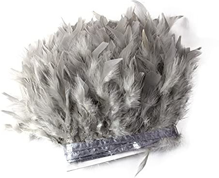 POIUL 1 Meter Flauschige Marabou Türkei Federn Trim Weiß Hochzeit Kleid Dekoration 15-20 cm Juju Hut Dekor Federn Großhandel