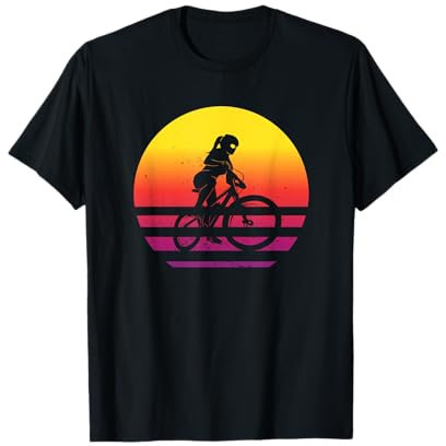 Retro Downhill MTB Mountainbike Damen DH Bikerin T-Shirt