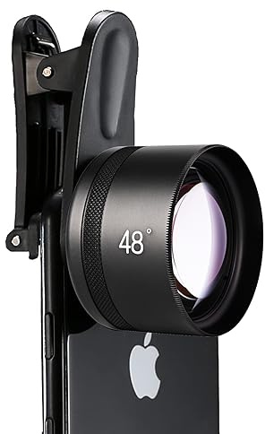 Kase Teléfono 3X Teleobjetivo II con clip, lente de fijación de rosca de 17 mm para iPhone 13/12/11/8/7/XR/XS,Samsung Android Smartphone