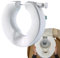 The Helping Hand Company Unifix Raised Toilet Seat 4” Without Lid for Elderly and Disabled Users. Strong, Secure and Portable Elevated Toilet Seat Riser, White