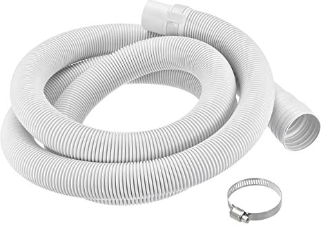 PATIKIL Waschmaschine Abflussrohr Verlängerung Kit 4.92Ft mit U-Bogen Rohrschelle Weiß