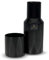 Bruno Magli Ribbed Black Carafe | 2-Pc Set | Drinking Glass Tumbler Doubles as a Lid | Elegant Nightstand Water Pitcher with Matching Cup for Office, Home, & Guest Room D cor | Gift Boxed | 28-Oz