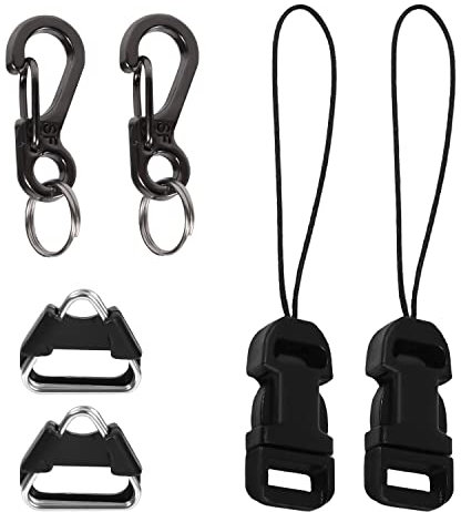 SAVITA 6pcs Camera Quick Release Strap, Adjustable Quick Release Buckle for Camera Strap Quick Release Clips Connector Buckles Connect Adapter to Camera Neck Strap (Black)