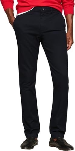 Tommy Hilfiger Men's Bleecker Essential Twill Slim Fit Chinos, Blue (Desert Sky), 30W/36L