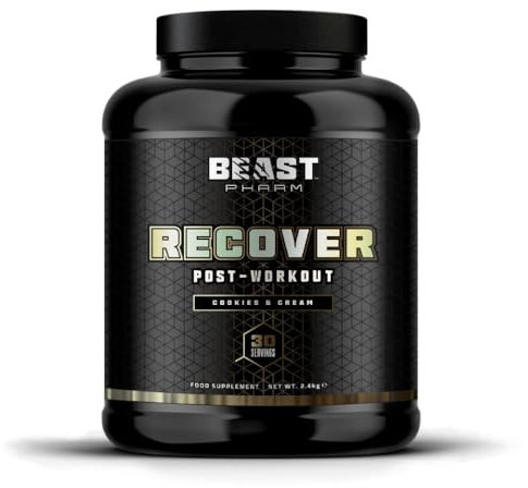 Beast | 2:1 Carbs : Whey Protein Powder | Eddie Hall's Recover | 2.4kg | Cookies & Cream