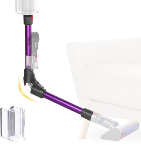 Tubo telescopico pieghevole compatibile con Dyson V7 V8 V10 V11 V15 aspirapolvere senza fili, tubo in alluminio a sgancio rapido migliorato per la pulizia sotto il letto, tavolo da divano (viola)