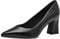 Tamaris Damen Pumps Leder Blockabsatz bequem; Black Leather, EU 39