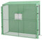 Outsunny Serra da Parete con 2 Porte Avvolgibili, Serra da Giardino con Copertura in PE Anti UV e Finestra, 200x80x200cm, Verde