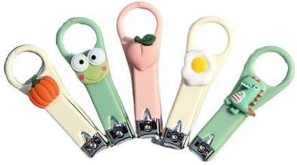 YANGWEN Tagliaunghie,5 Pezzi Tagliaunghie in Acciaio Inossidabile di Alta qualità,di Morsetti per Unghie in Acciaio Inossidabile,Clipper per Unghie Piccoli, Scatto di Unghie per Manicure e Pedicure