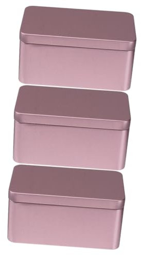 TOPBATHY 3pcs Box Tinplate Box Tea Sugar Coffee Containers Decorative Small Favour Tin Large Treat Tin