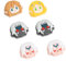 DLseego Capuchon Joystick Switch Compatibles avec la Switch/Switch Lite/Switch OLED,Rôle du Jeu Capuchons de Poignée de Pouce en Silicone Souple 6PCS Joycon Thumb Grip Caps,Gris+Blanc