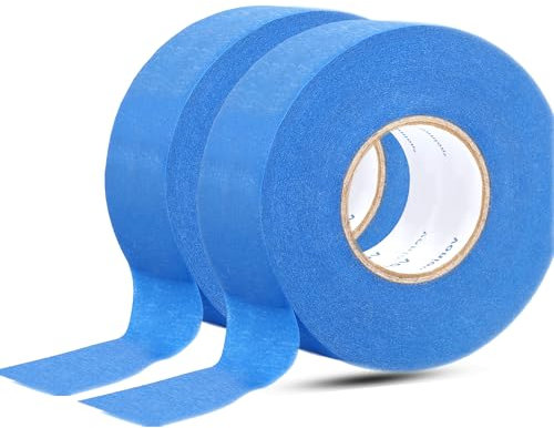 WUFANC Malerkrepp 48mm x 50m, 2 Rolle Blau Maler Kreppband, Abklebeband Maler Leicht zu Entfernen, Keine Rückstände, Malerband Eignet Starke Haftung, für Maler und Renovierung Sarbeiten