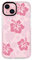 NITITOP Compatible for iPhone 14 Plus / 15 Plus Case Cute Flower Floral Clear for Women Girl Hibiscu Design Ultra Slim Artistic Shockproof Soft TPU Anti-Yellow Protective Phone Cover - Clear Pink
