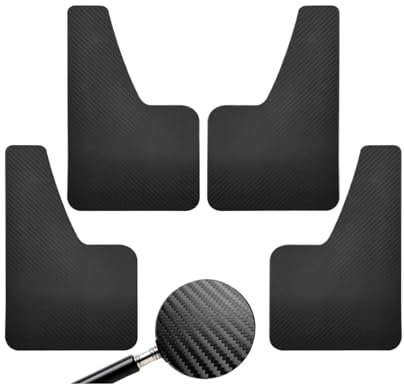 MBROS Paraspruzzi Protezione per F&iat per Ducato Furgone E Camper 1990-on Paraspruzzi per Auto Parafanghi Paraspruzzi in Fibra di Carbonio Parafanghi(4Pcs Black)