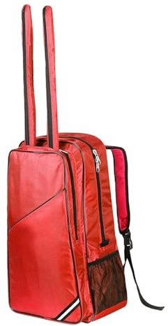 Fechttasche Fechtrucksack mit verstellbarem Gurt Zubehör mit großer Kapazität Tragbare zuverlässige Tasche, Rot