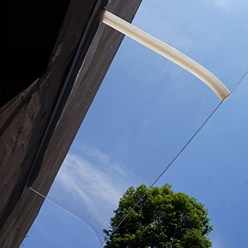 Tenda da sole trasparente per finestra, 40 x 200 cm, 100% blocco UV in policarbonato, copertura antipioggia per ingresso esterno, decorazione per giardino, patio, tetto, decorazione invisibile per