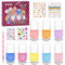 Kinder Nagellack Mädchen Ungiftiger abziehbarer Nagellack 8 Farben Glitzerstecker Schnelltrocknend & Kreativ-Set Water Based Nail Polish