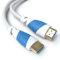 JAMEGA - 10m HDMI-Kabel 2.0 a/b Weiß - High Speed mit Ethernet - Ultra HD 4K 60Hz 4:2:0 HDR HDCP ARC 2160p CEC 3D 1080p Full HD Dolby Vision 186GBit s