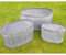 S/3 Large Galvanised Zinc Dolly Tub Plant Pot Barrel Garden Flower Planters