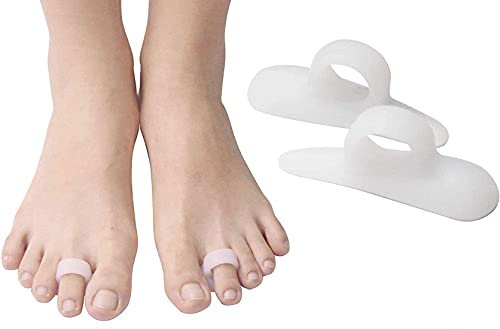 Pedimend Silicone Gel Claw Toe Corrector (1PAIR - 2PCS) - Hammer Toe Pads - Toe Separator for Overlapping Toes - Straighten Bent Toes - Unisex - One Size Fits Most Feet - Foot Care
